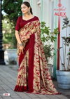 Black Vichitra By Kashvi Black Vichitra Printed Uniform Saree